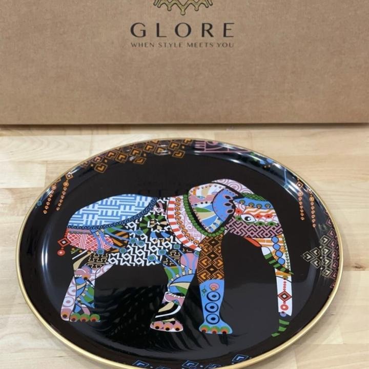 Elephant Siyah Tepsi 31 Cm