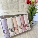 HENA- 3d Nakışlı Bambu Havlu 6 Ad. (50X90)