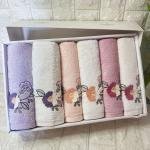 HENA- 3d Nakışlı Bambu Havlu 6 Ad. (50X90)