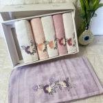 HENA- 3d Nakışlı Bambu Havlu 6 Ad. (50X90)