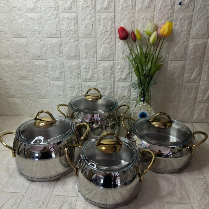 Tencere Seti Çelik 8 Parça