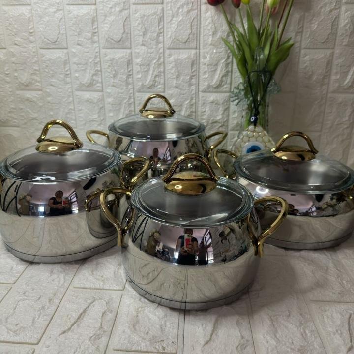 Tencere Seti Çelik 8 Parça