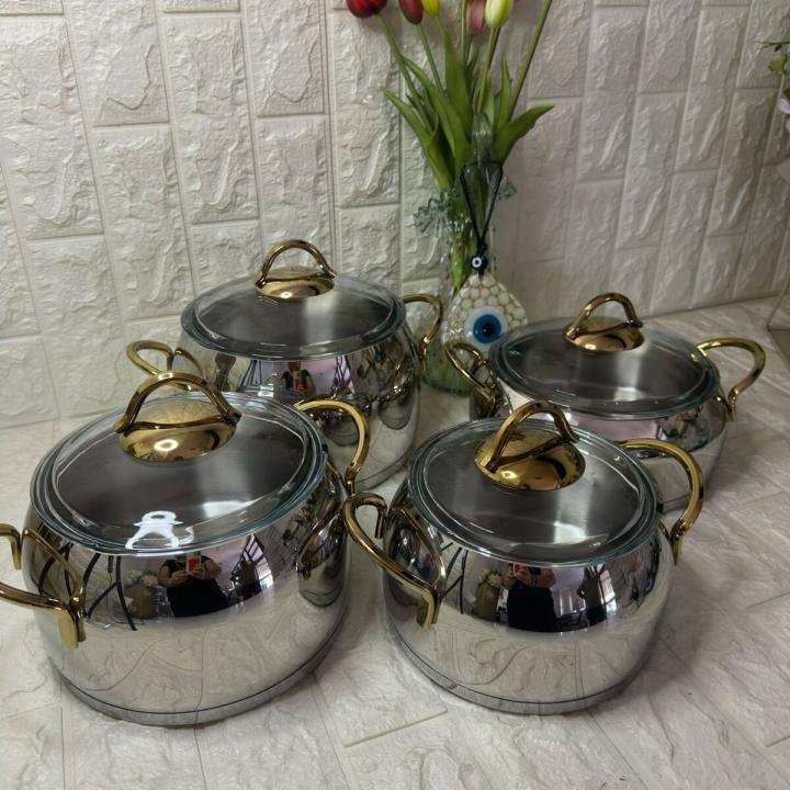 Tencere Seti Çelik 8 Parça