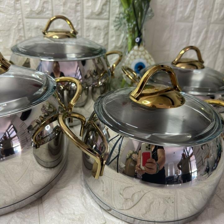 Tencere Seti Çelik 8 Parça