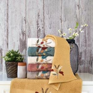 NOVA - %70 Bambu / %30 Pamuk Suzeni Nakışlı El Havlusu - 6'lı Set 50x90