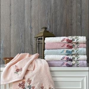 Mayra - %70 Bambu / %30 Pamuk 3d Nakışlı El Havlusu - 6'lı Set 50x90