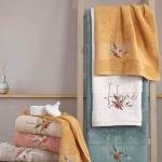 HOME - %70 Bambu / %30 Pamuk Suzeni Nakışlı El Havlusu - 6'lı Set 50x90