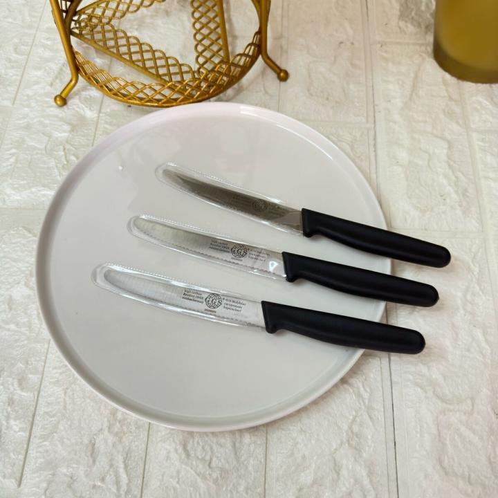 Doğrama Bıçağı Tırtıklı (SIYAH) 3 Lü Sln- 2116