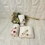 3'lü  Mutfak Havlusu Tafting Nakışlı %100 Pamuk 50x30 Cm