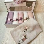 ELENORA-3d Nakışlı Bambu Havlu 6 Ad. (50X90)