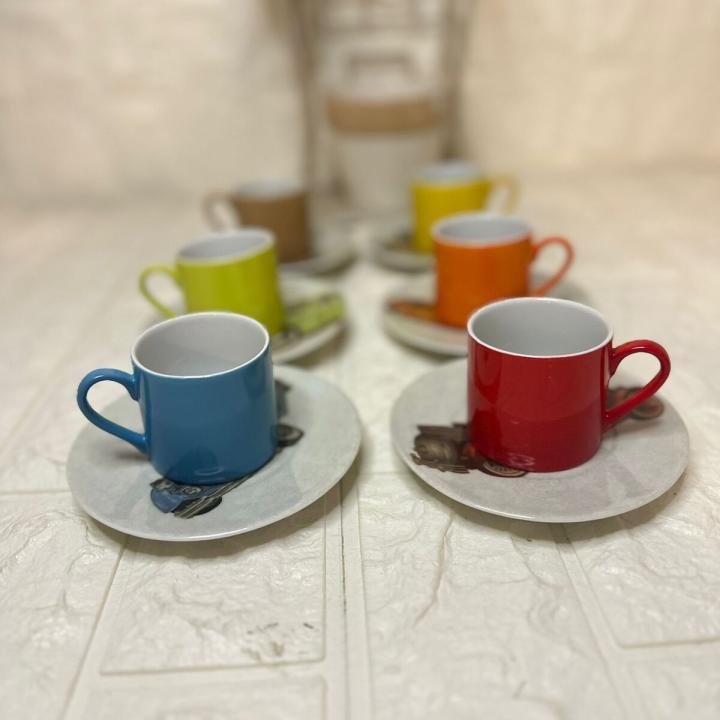 Fincan Takımı Renkli 6'lı