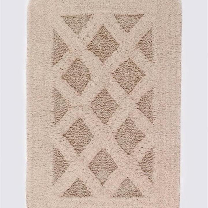 Nova Banyo Paspası %100 Pamuk Bej 70x120 Cm