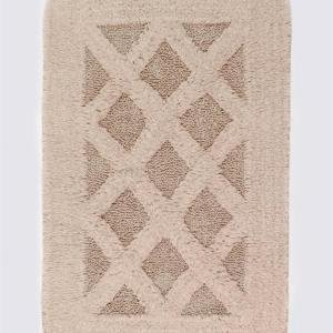 Nova Banyo Paspası %100 Pamuk Bej 70x120 Cm