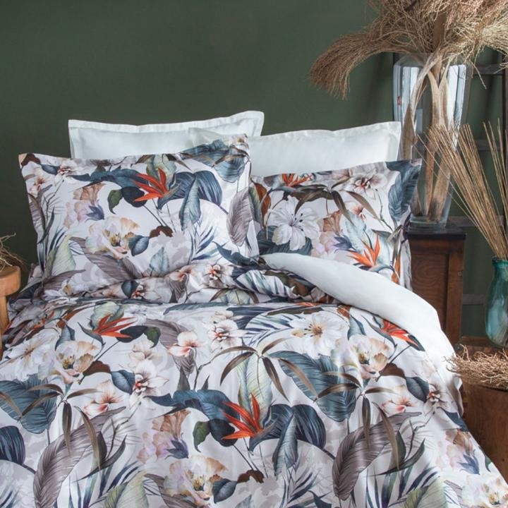 Spasso Çift Kişilik %100 Pamuk Saten Dijital Baskılı Nevresim Takımı