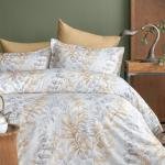 Occale Beige Çift Kişilik %100 Pamuk Saten Nevresim Takımı