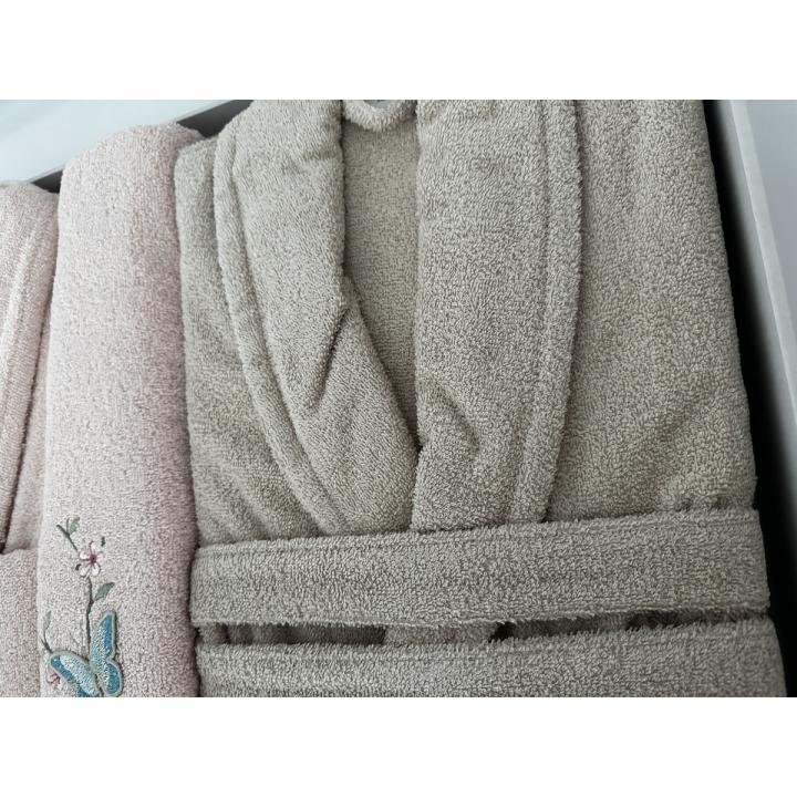 %100 Pamuklu Aile Seti Bornoz Takımı