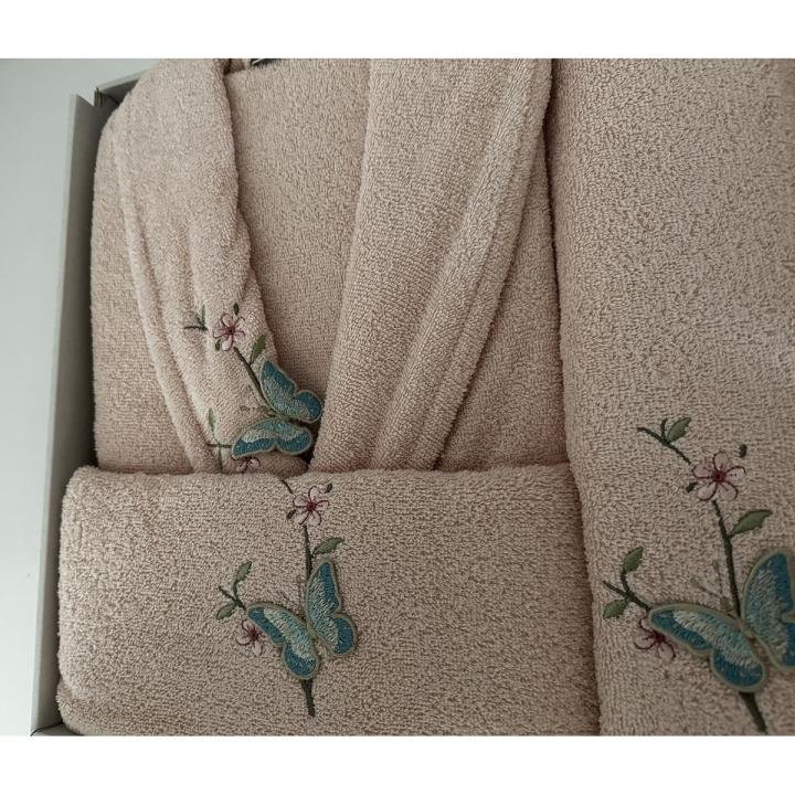 %100 Pamuklu Aile Seti Bornoz Takımı