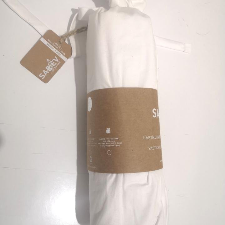 %100 Pamuk Fitted Çarşaf Seti Ranforce Tek Kişilik Beyaz