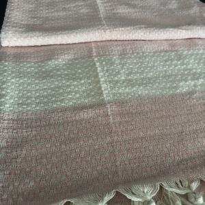 Dört Mevsim Çok Amaçlı %100 Pamuk Pike Örtü Pembe