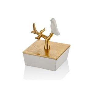 Beyaz Love Bird Serisi Kutu 15x15x12 cm