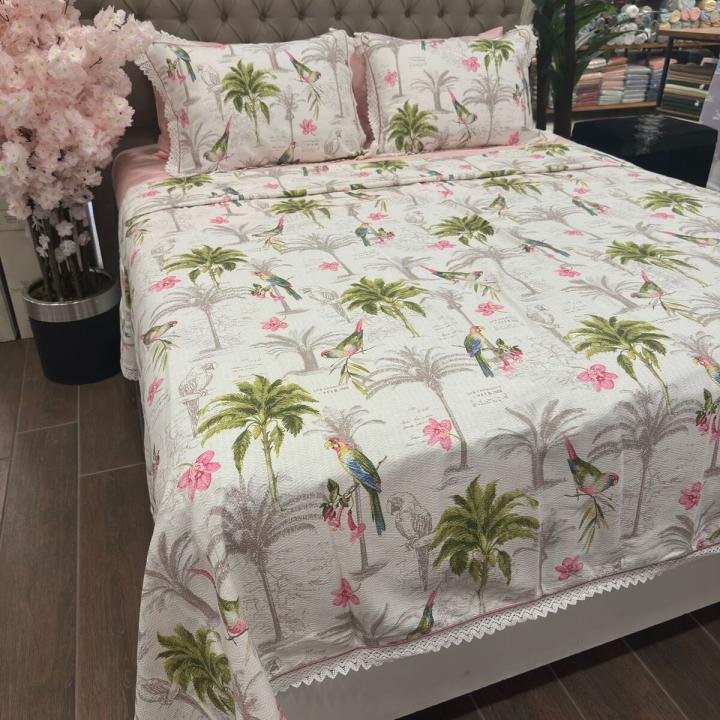 Parrot Pike Takımı Dantelli %100 Pamuk