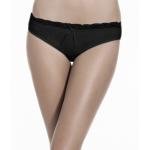 Kadın Siyah Dantelli Bikini Külot