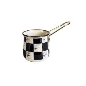 Mackenzie 10cm Krem-siyah Emaye Cezve Emy-150