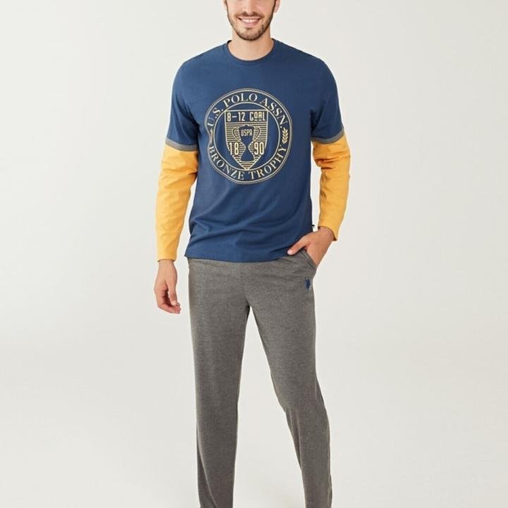 Erkek Mavi Pijama Takımı 18258