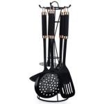 Perlino 5'li Metal Standlı Mutfak Set Siyah Byk-009899
