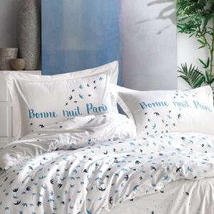 Tek Kişilik Nevresım Takımı Arıelle 100% Pamuk Mavı