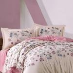 Tek Kişilik Nevresım Takımı Pralıne 100% Pamuk Pudra