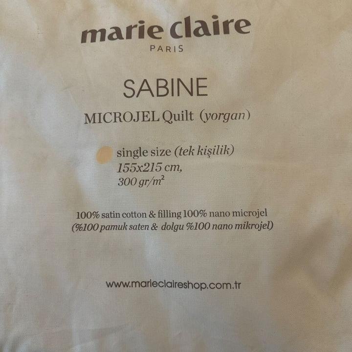 Yorgan Tek Kişilik Sabıne Mıkrojel Yorgan 155*215 Cm Beyaz