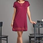 Kadın Bordo Bamboo Gecelik