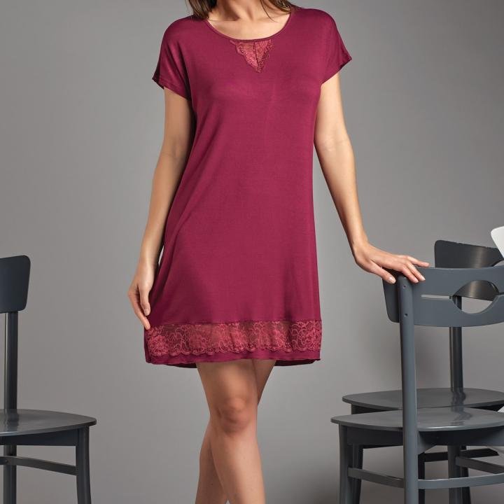 Kadın Bordo Bamboo Gecelik