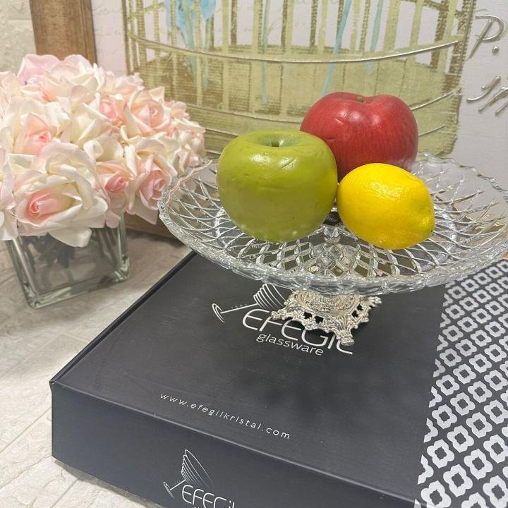 Hanedan Gümüş 29 cm Ayaklı Sunumlık 29*29*13