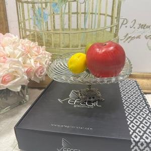 Antik Kristal Gold Cam Kare Ayaklı Sunumluk 25*25*15