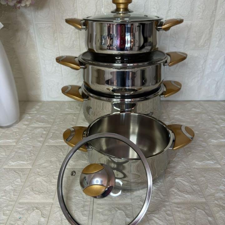 7 Parça Çelik Tencere Takımı