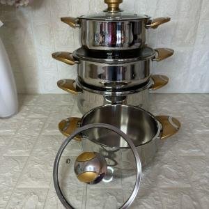 7 Parça Çelik Tencere Takımı