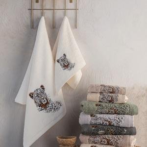 ÇİTA - %70 Bambu / %30 Pamuk Nakışlı El Havlusu - 6'lı Set 50x90