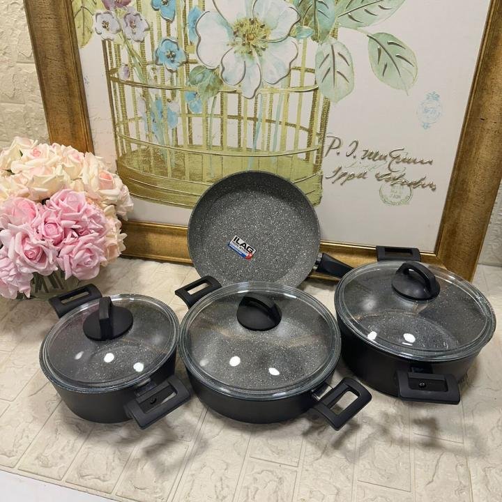 7 Parça Granit Tencere Takımı Seti (HSL33)