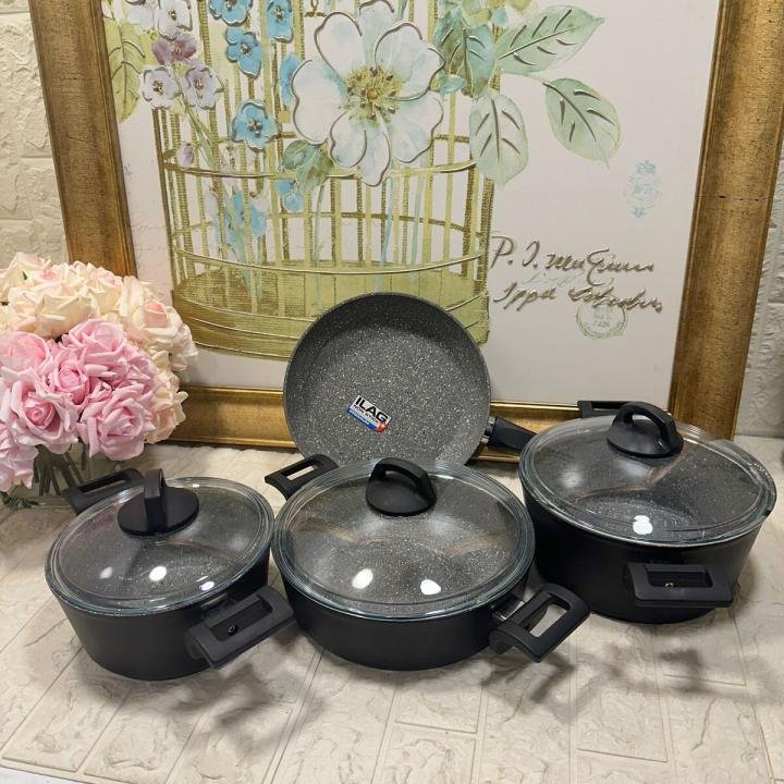 7 Parça Granit Tencere Takımı Seti (HSL33)