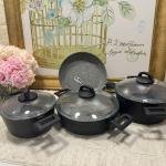 7 Parça Granit Tencere Takımı Seti (HSL33)