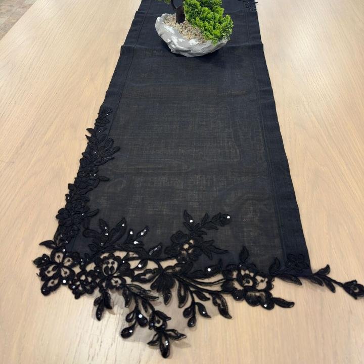 Özel Üretim Runner Siyah 40x160