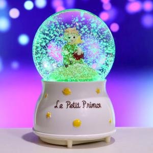 The Little Prince Küçük Prens Müzikli Işıklı Otomatik Kar Tanesi Püskürtmeli Büyük Boy Kar Küresi