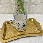 KUPA Mug Nazar Desen El Yapımı Seramik 350 ml