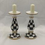 Damalı Seramik 2 Li Mumluk 26 Cm Trk1019