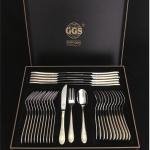 Nadine Parlak Altın Solingen Kutulu Çatal Kaşık Bıçak 96 Parça