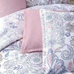 Kuartz Pamuk Saten Nevresim Takımı Çift Kişilik 2 Yastık V1