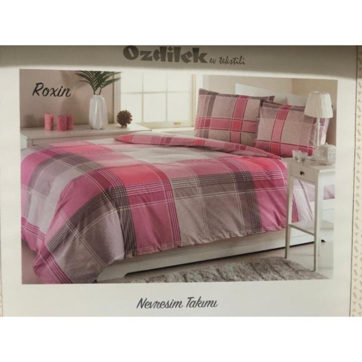Çift Kişilik Ranforce Nevresim Takımı Roxin Pembe