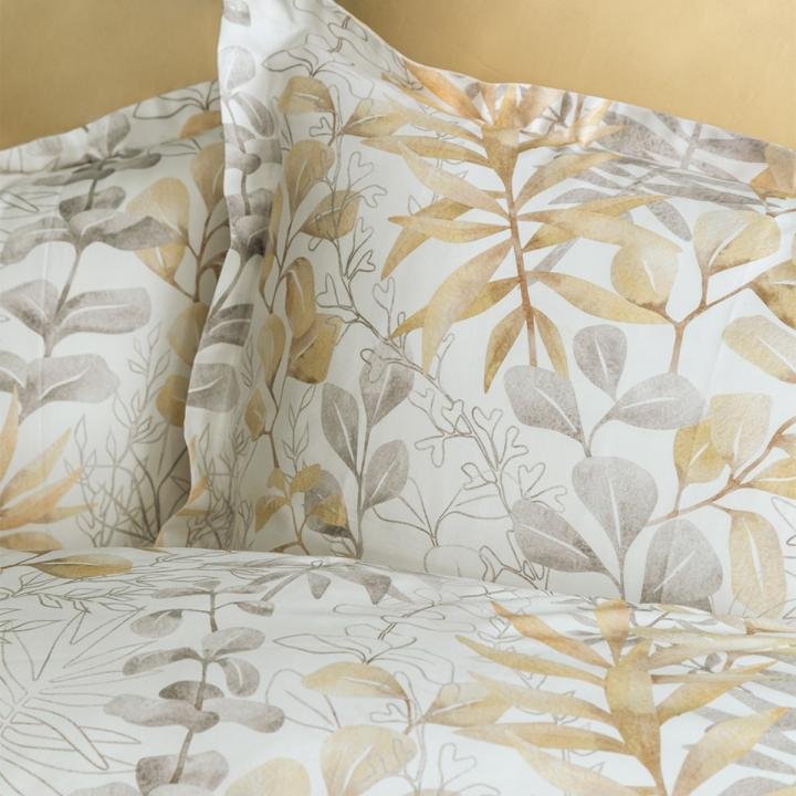 Occale Beige Çift Kişilik %100 Pamuk Saten Nevresim Takımı